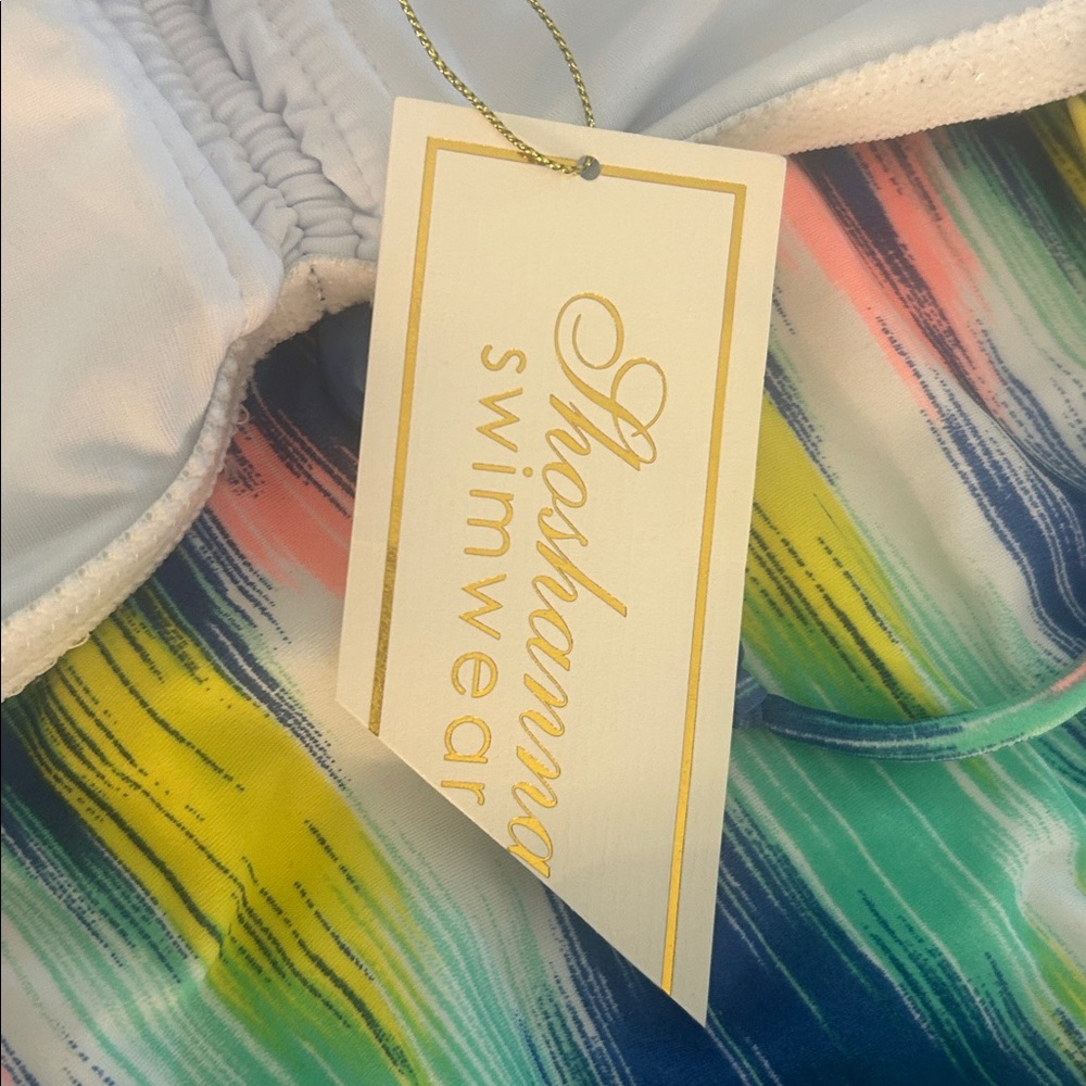 Shoshanna Multicolor Stripe Bandeau One-Piece Swimsuit - Picture 5 of 7